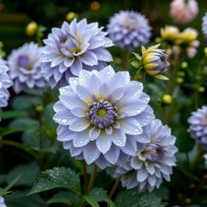 Георгин Акварель купить по цене от 680р. в интернет-магазине «Посадика» с доставкой почтой в в Красноперекопске и по всей России – [изображение №1].